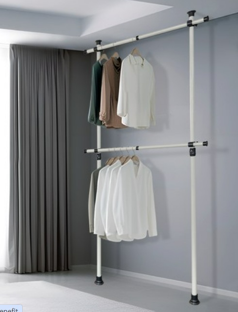 원룸 행거 추천 가화홈시스 무타공 2단